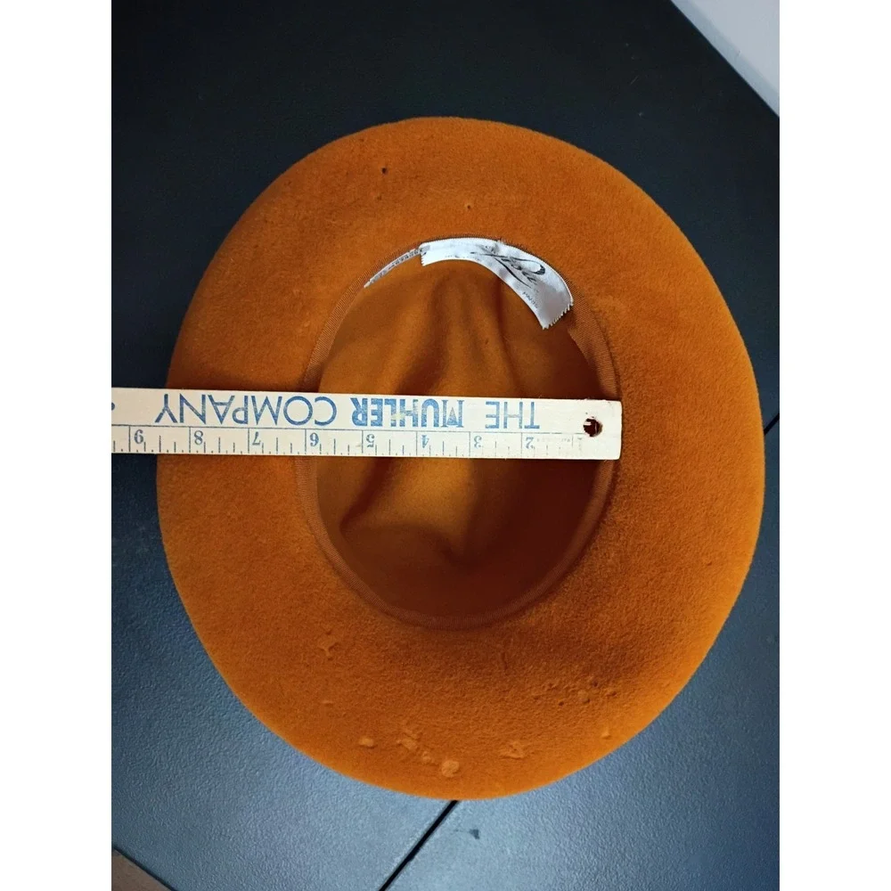 Antique Wool Hat- an exclusive Lisa- Union Made Feather Lined Multicolor Fedora